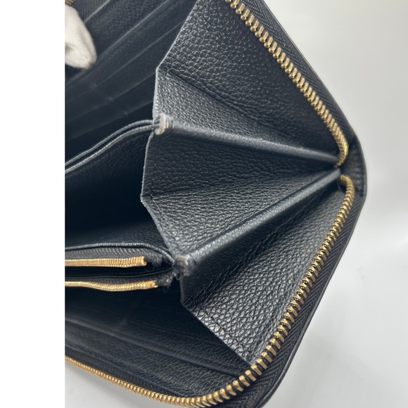 Louis Vuitton Monogram Empreinte Leather Zip Around Wallet Black #354 - Picture 9 of 13